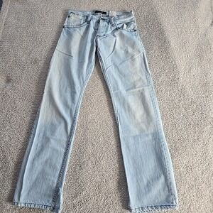 Philipp Plein Men's Light Wash Denim Jeans Button Fly Studded Accents Y2K Sz 30
